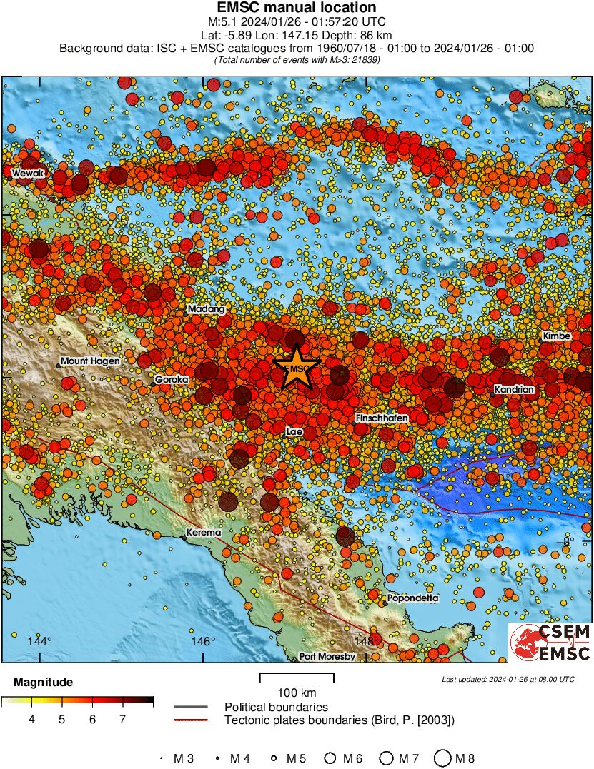 regional magnitude historical seismicity