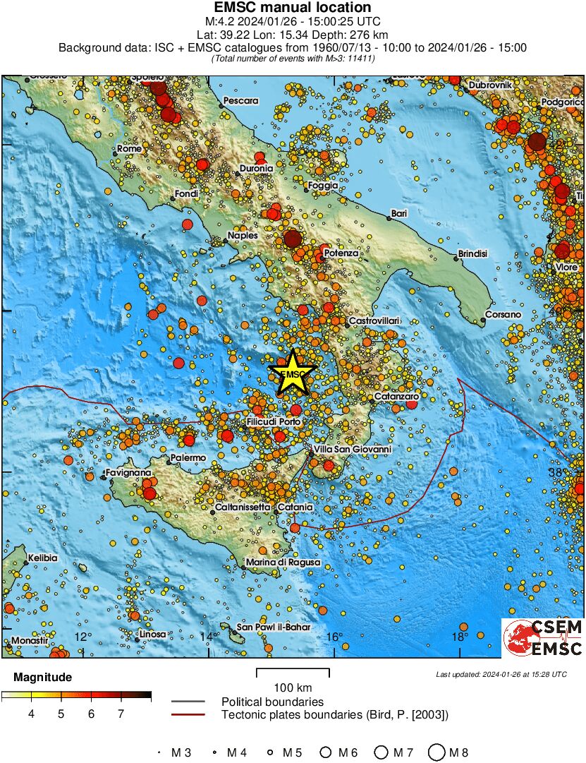 regional magnitude historical seismicity