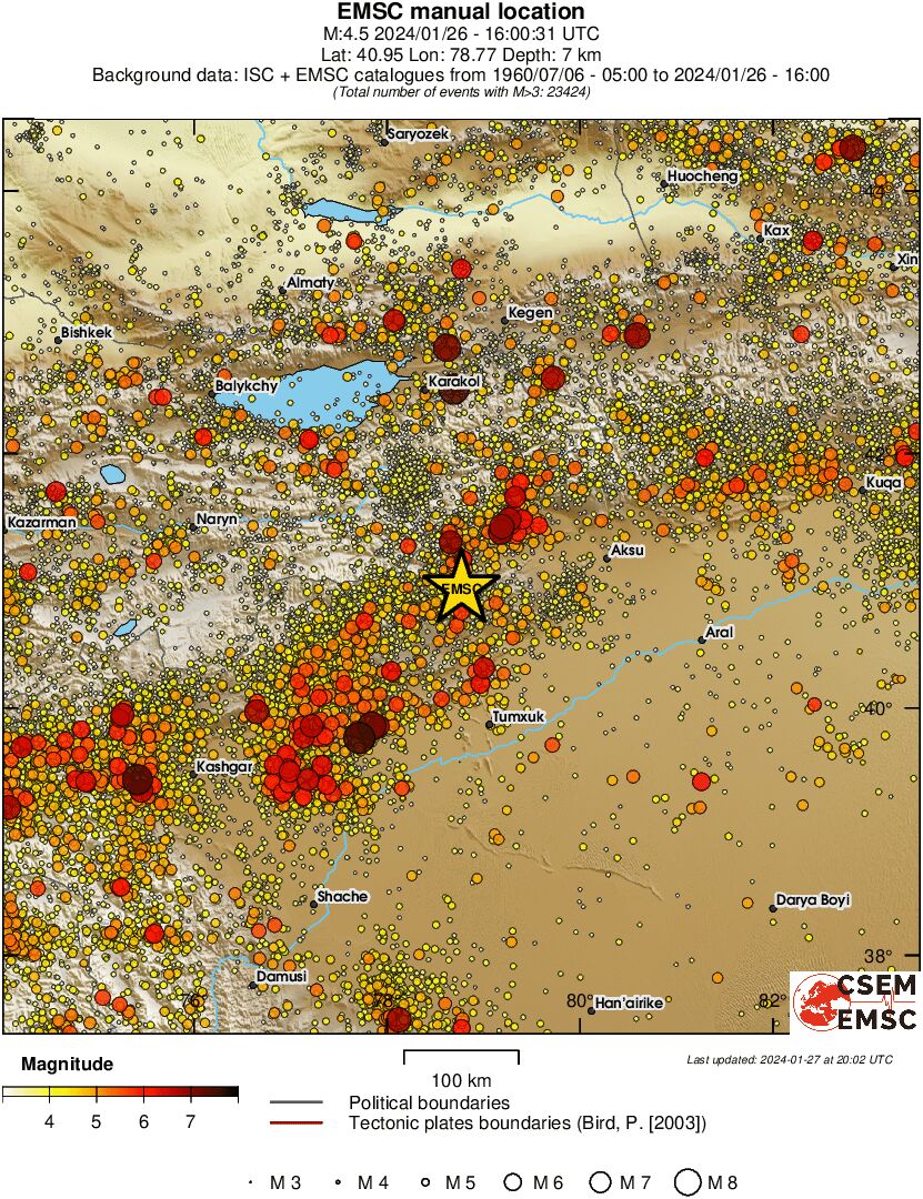 regional magnitude historical seismicity