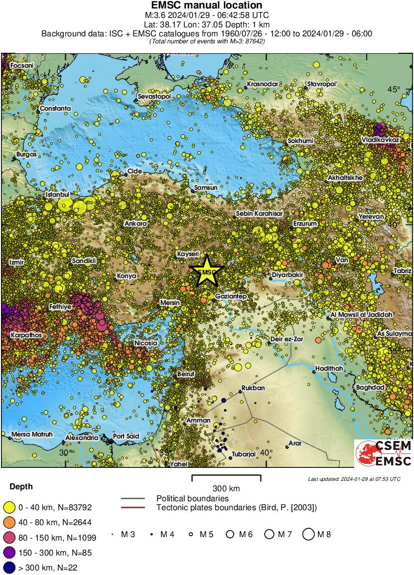 wide historical seismicity