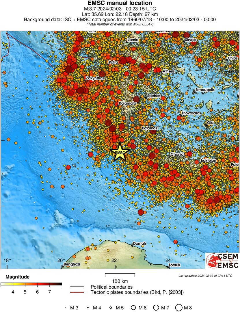 regional magnitude historical seismicity