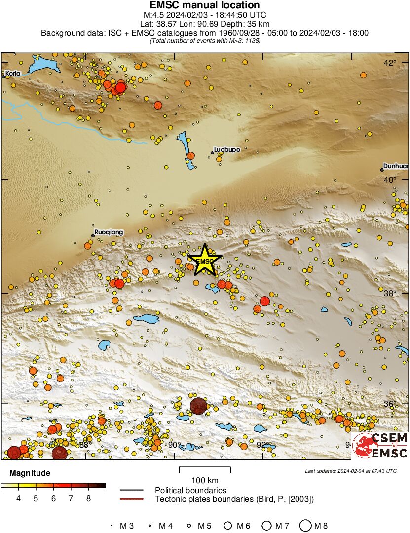 regional magnitude historical seismicity