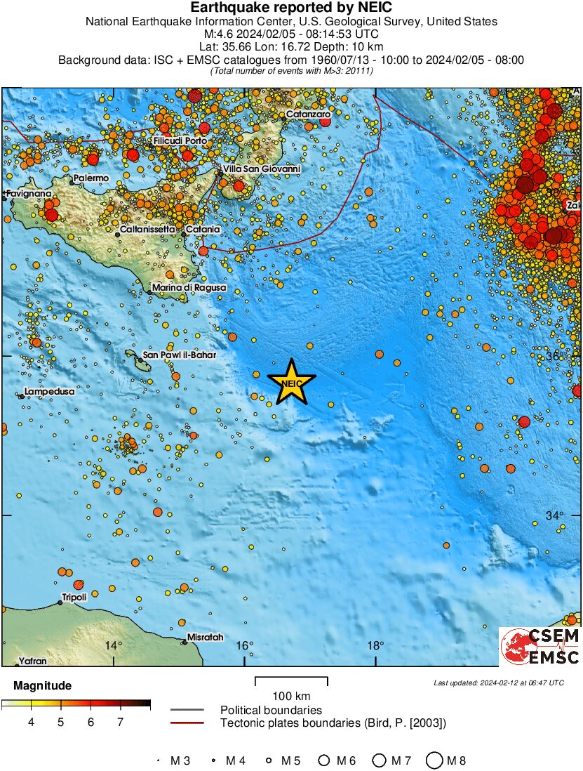 regional magnitude historical seismicity