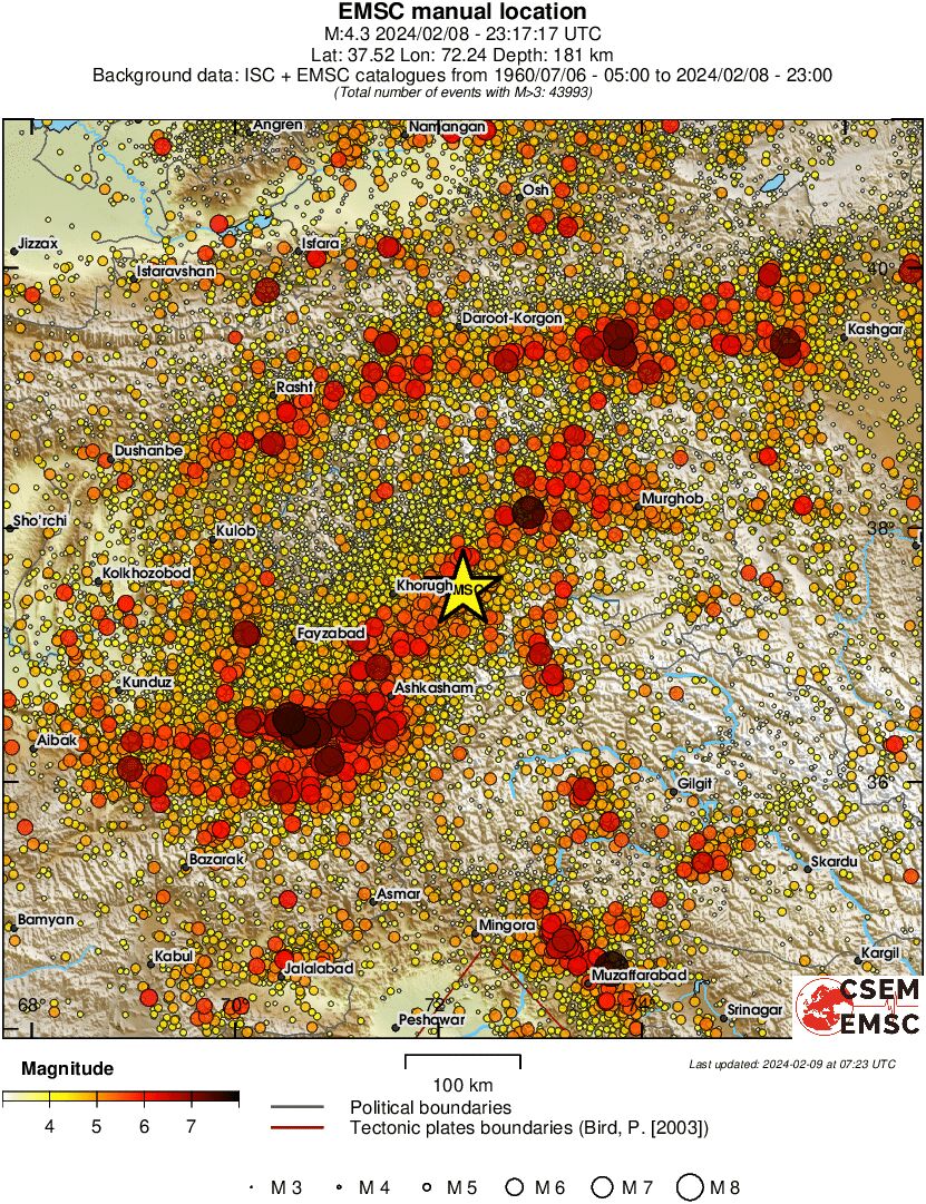 regional magnitude historical seismicity