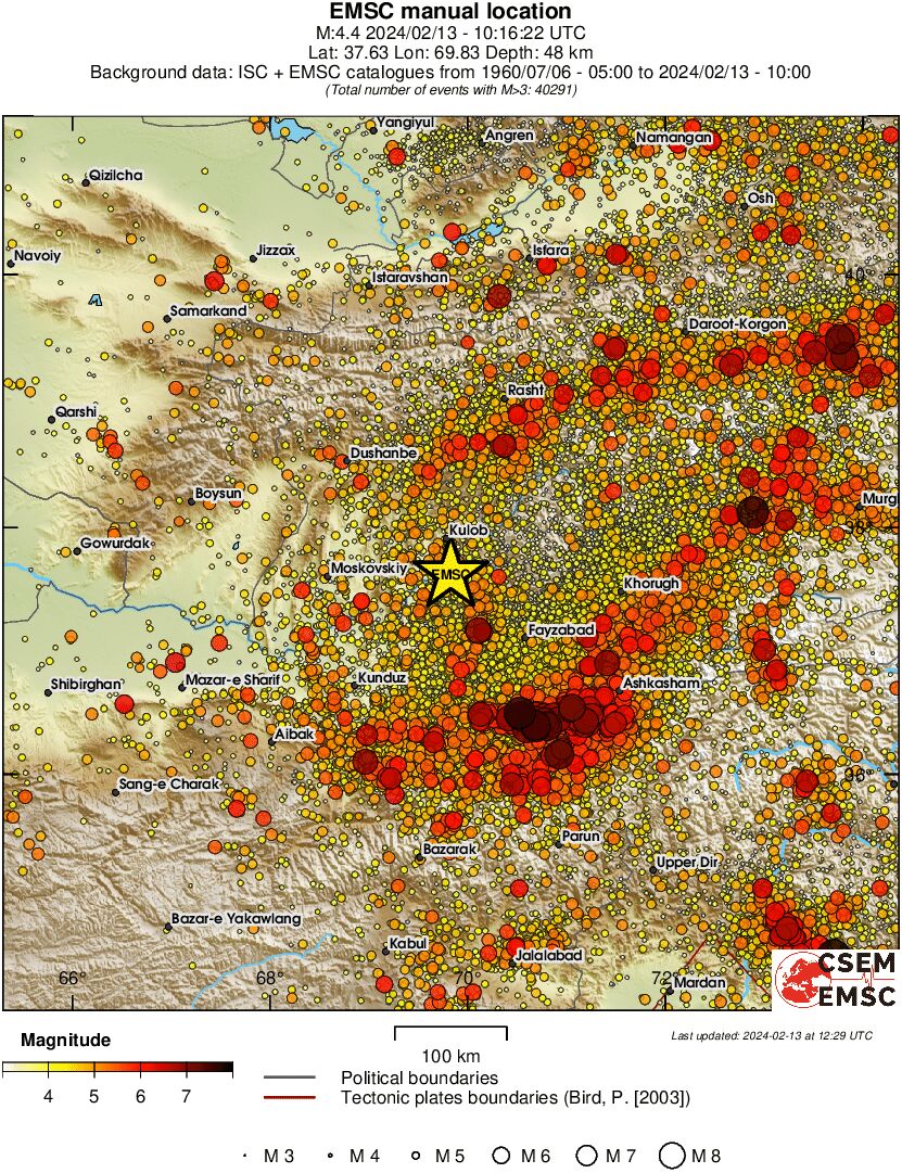 regional magnitude historical seismicity