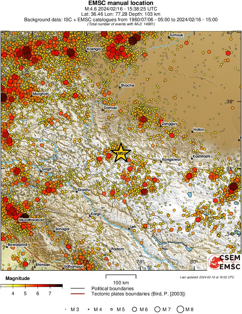 regional magnitude historical seismicity