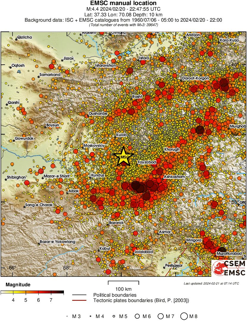 regional magnitude historical seismicity