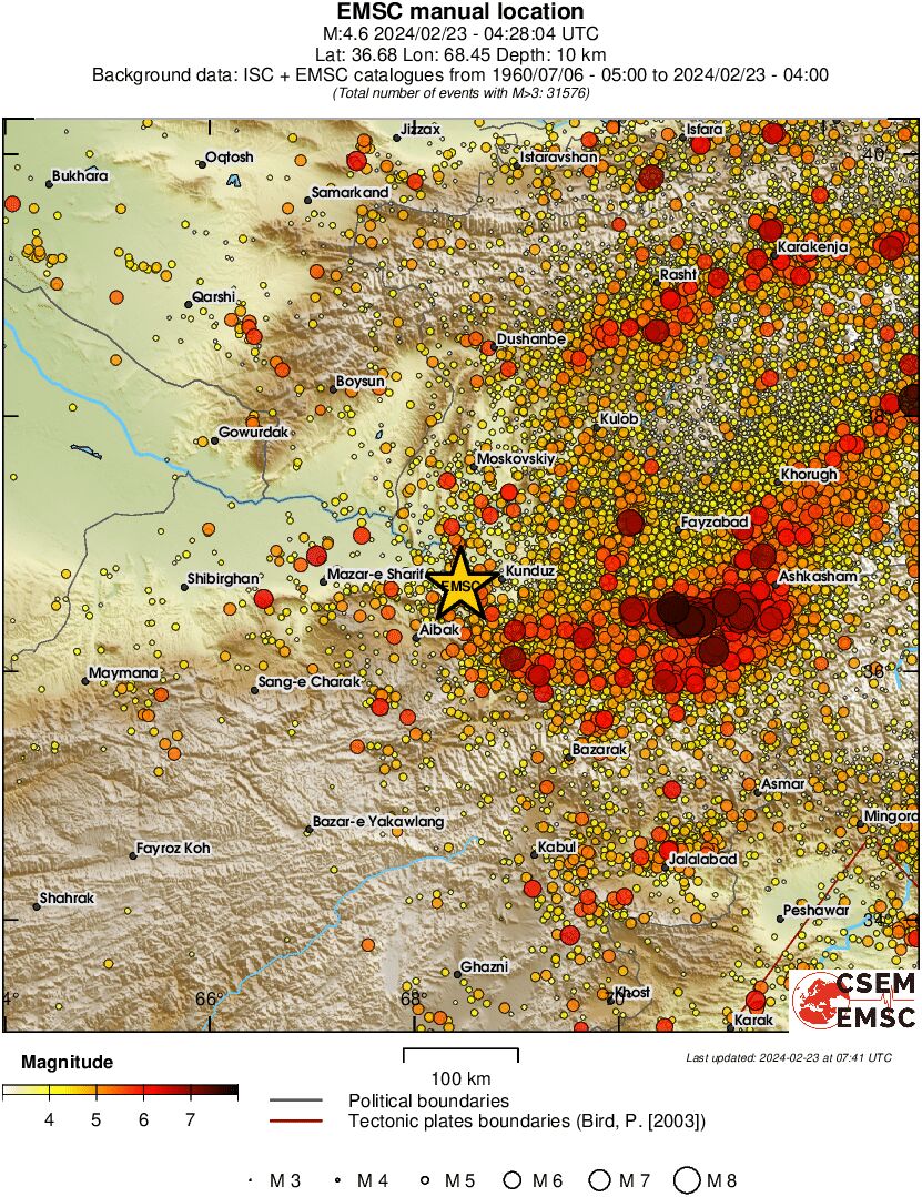 regional magnitude historical seismicity