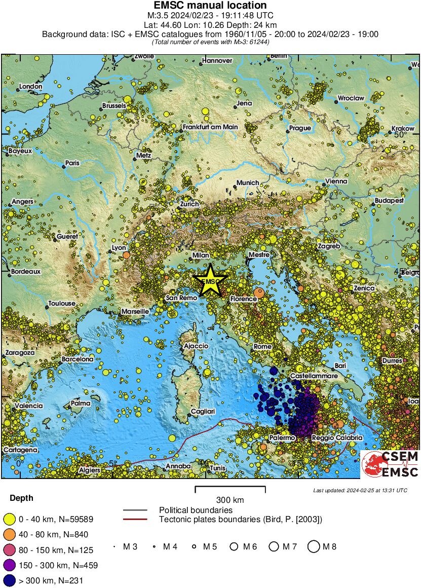 wide historical seismicity