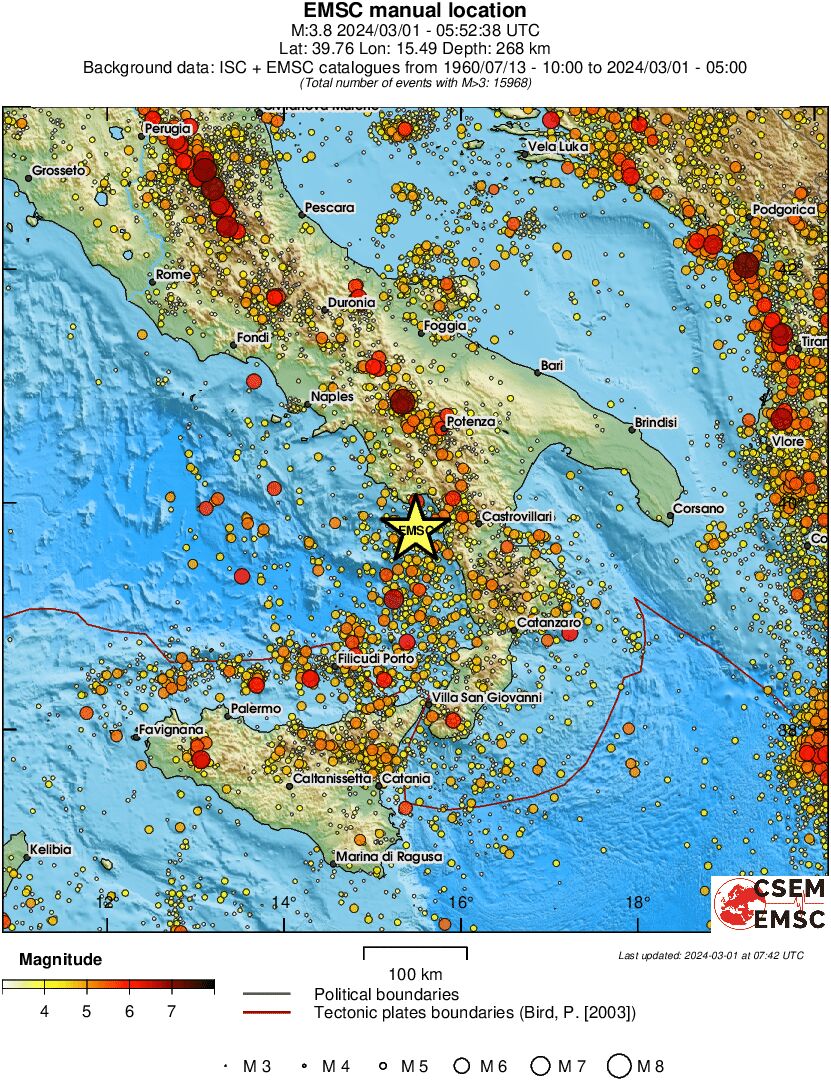 regional magnitude historical seismicity