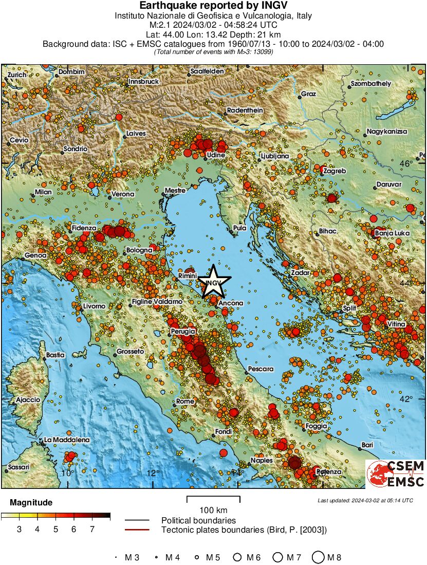 regional magnitude historical seismicity