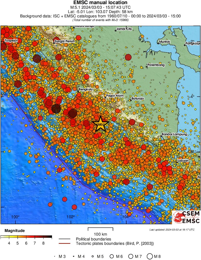 regional magnitude historical seismicity