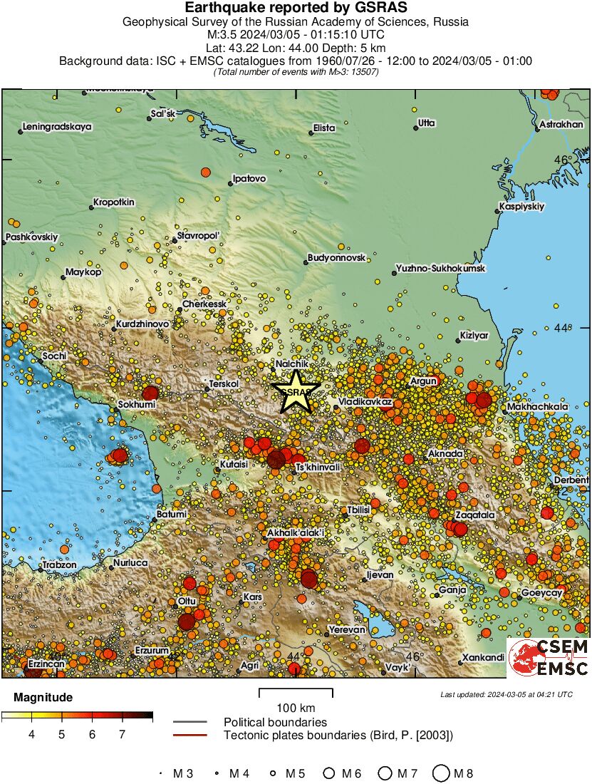 regional magnitude historical seismicity