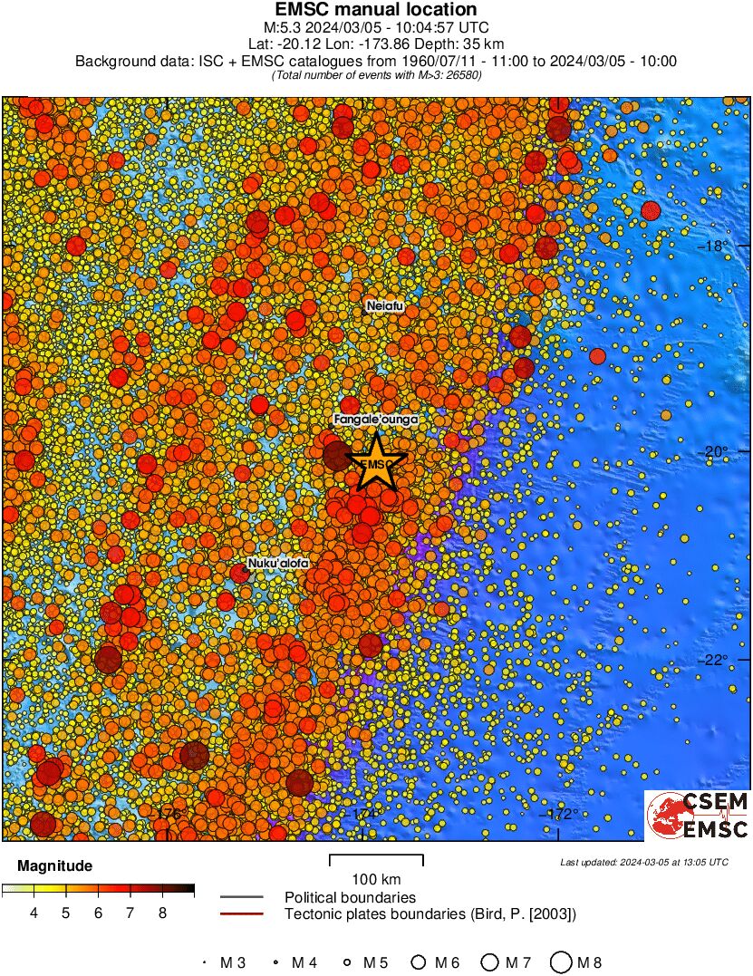 regional magnitude historical seismicity