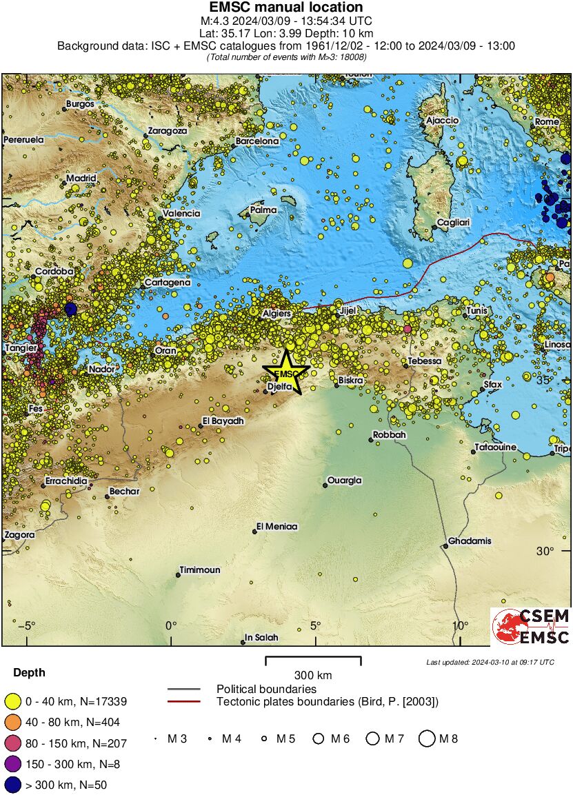 wide historical seismicity