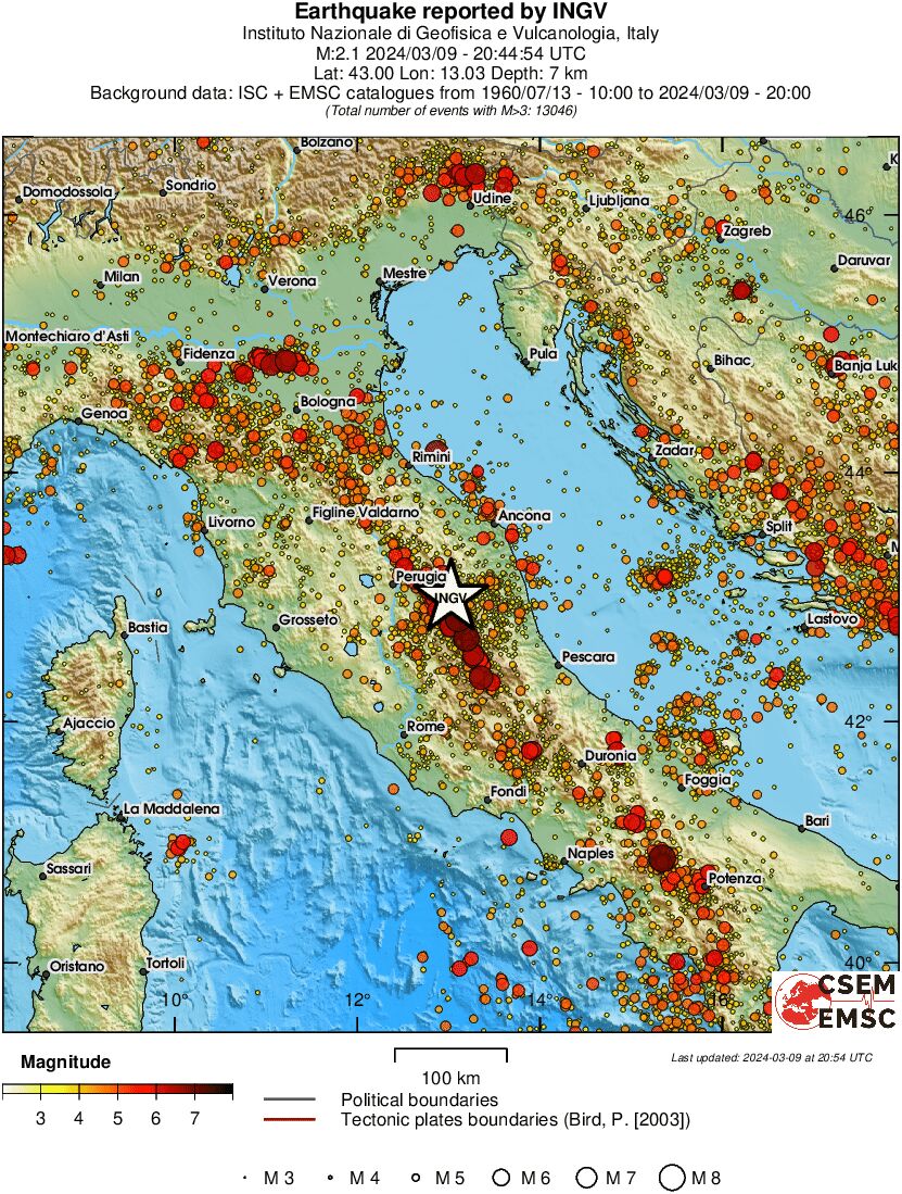 regional magnitude historical seismicity