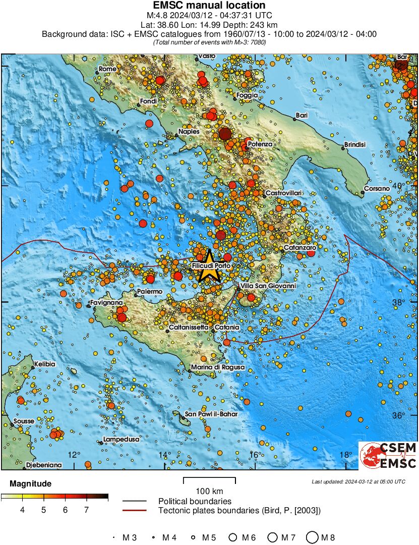 regional magnitude historical seismicity