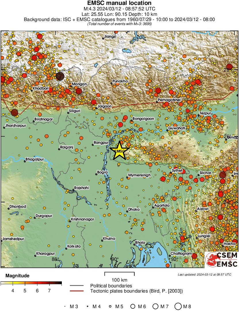 regional magnitude historical seismicity