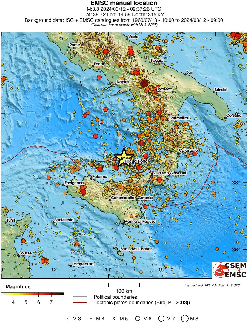 regional magnitude historical seismicity