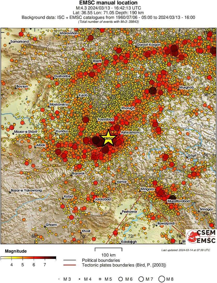 regional magnitude historical seismicity