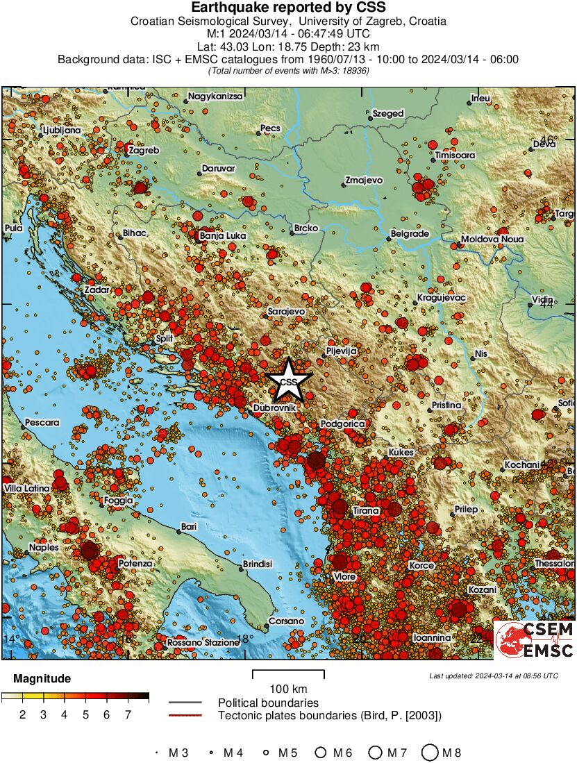 regional magnitude historical seismicity