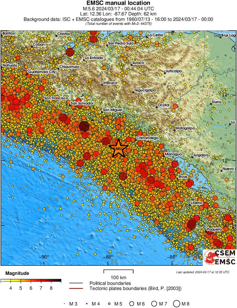 regional magnitude historical seismicity