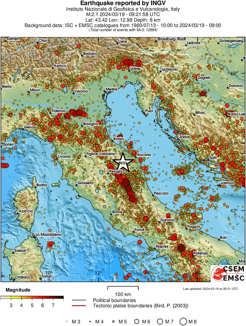 regional magnitude historical seismicity