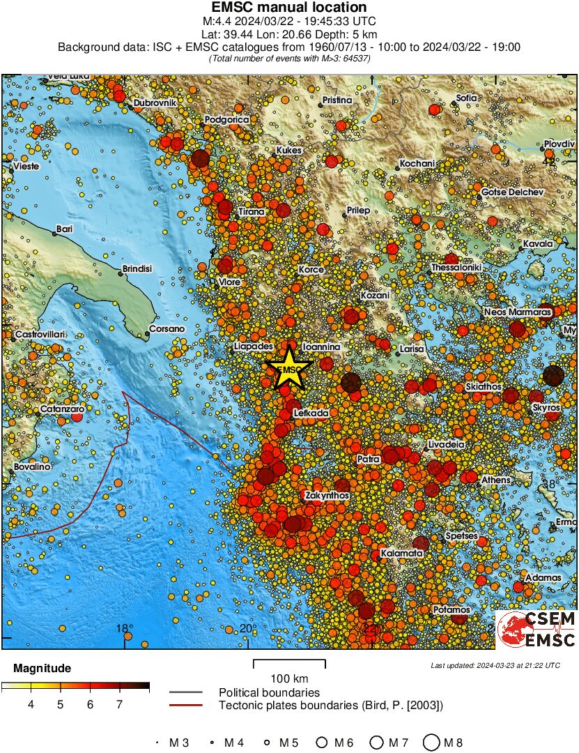 regional magnitude historical seismicity