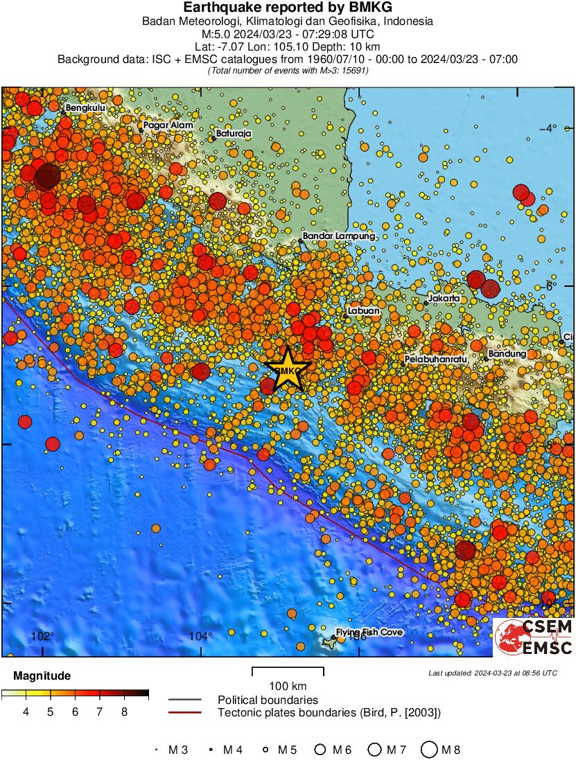 regional magnitude historical seismicity