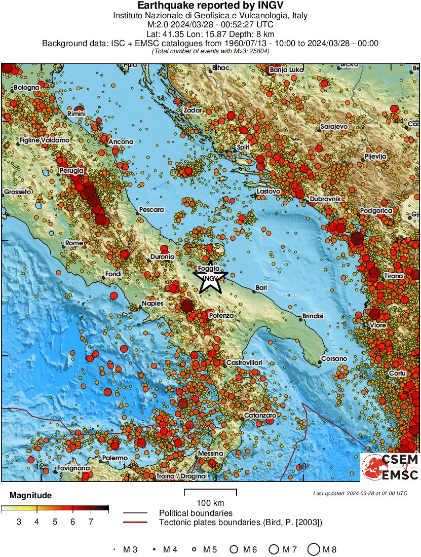 regional magnitude historical seismicity
