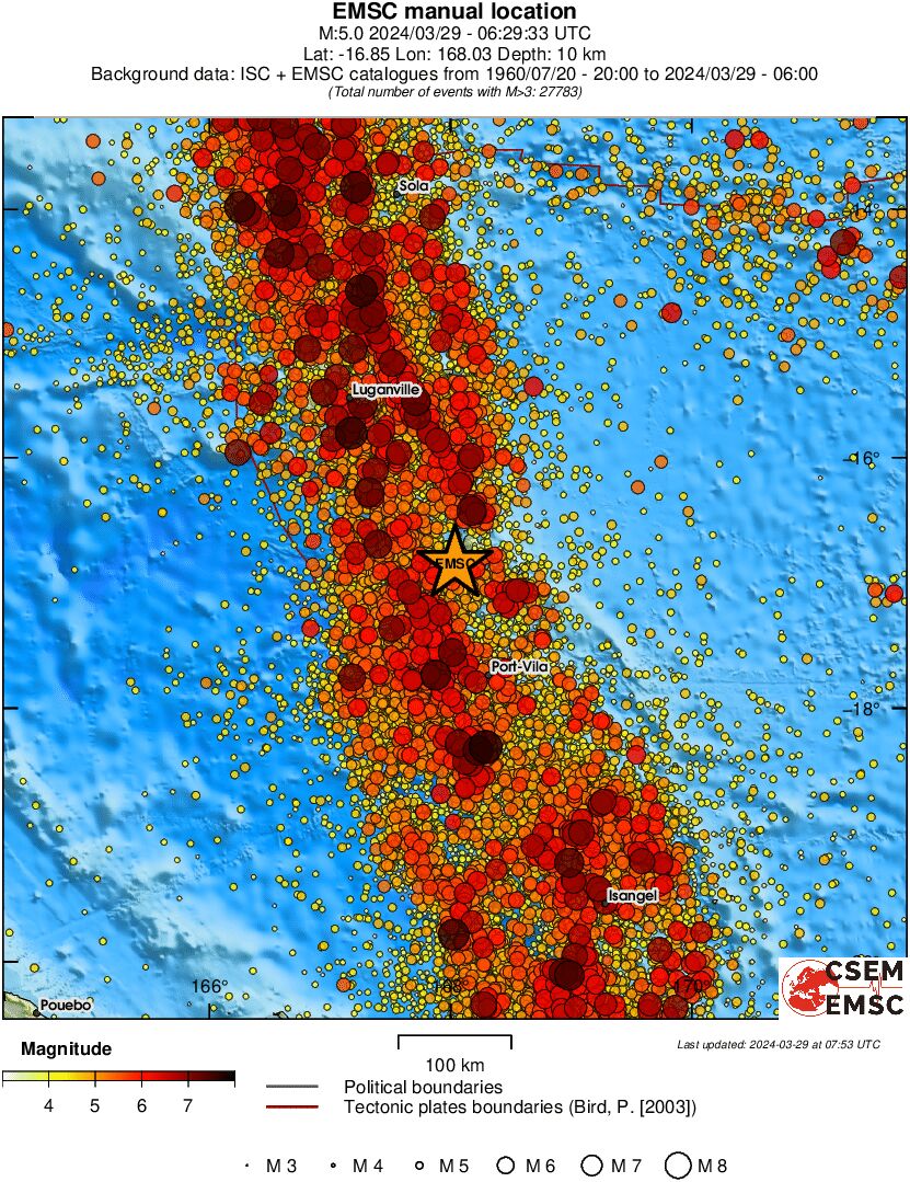 regional magnitude historical seismicity