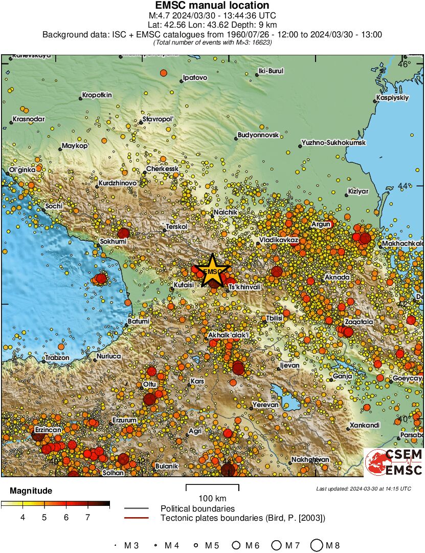 regional magnitude historical seismicity