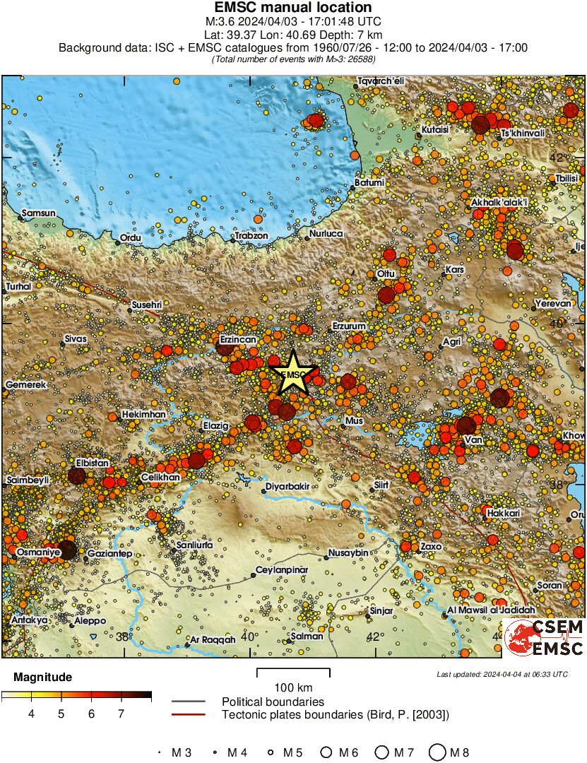 regional magnitude historical seismicity