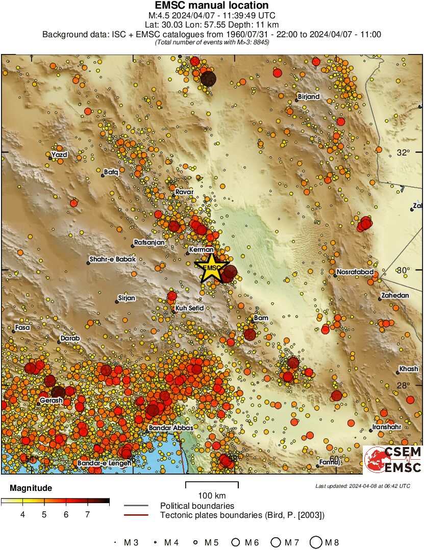 regional magnitude historical seismicity