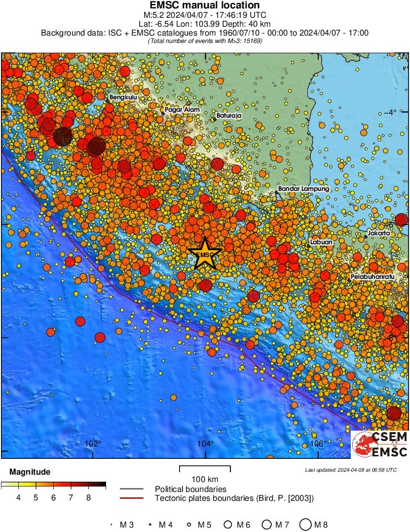 regional magnitude historical seismicity