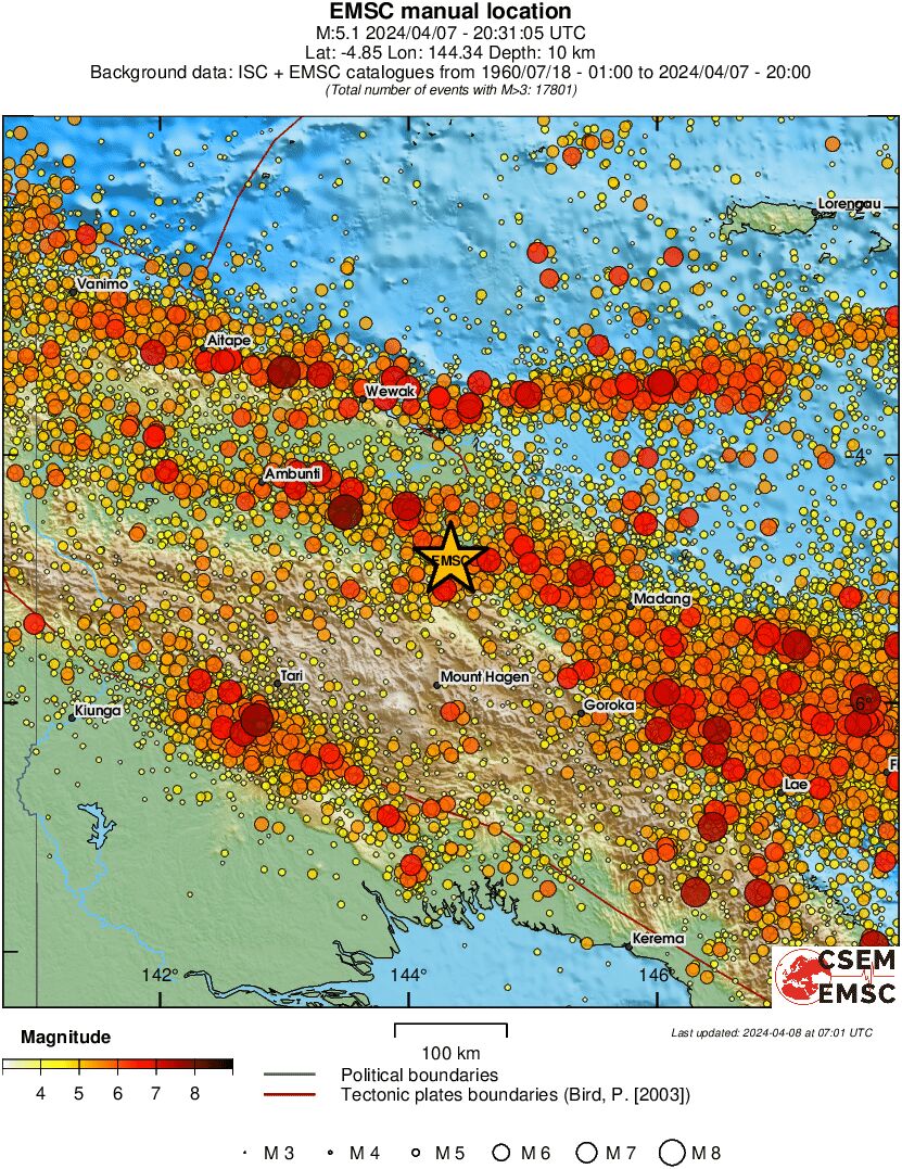 regional magnitude historical seismicity