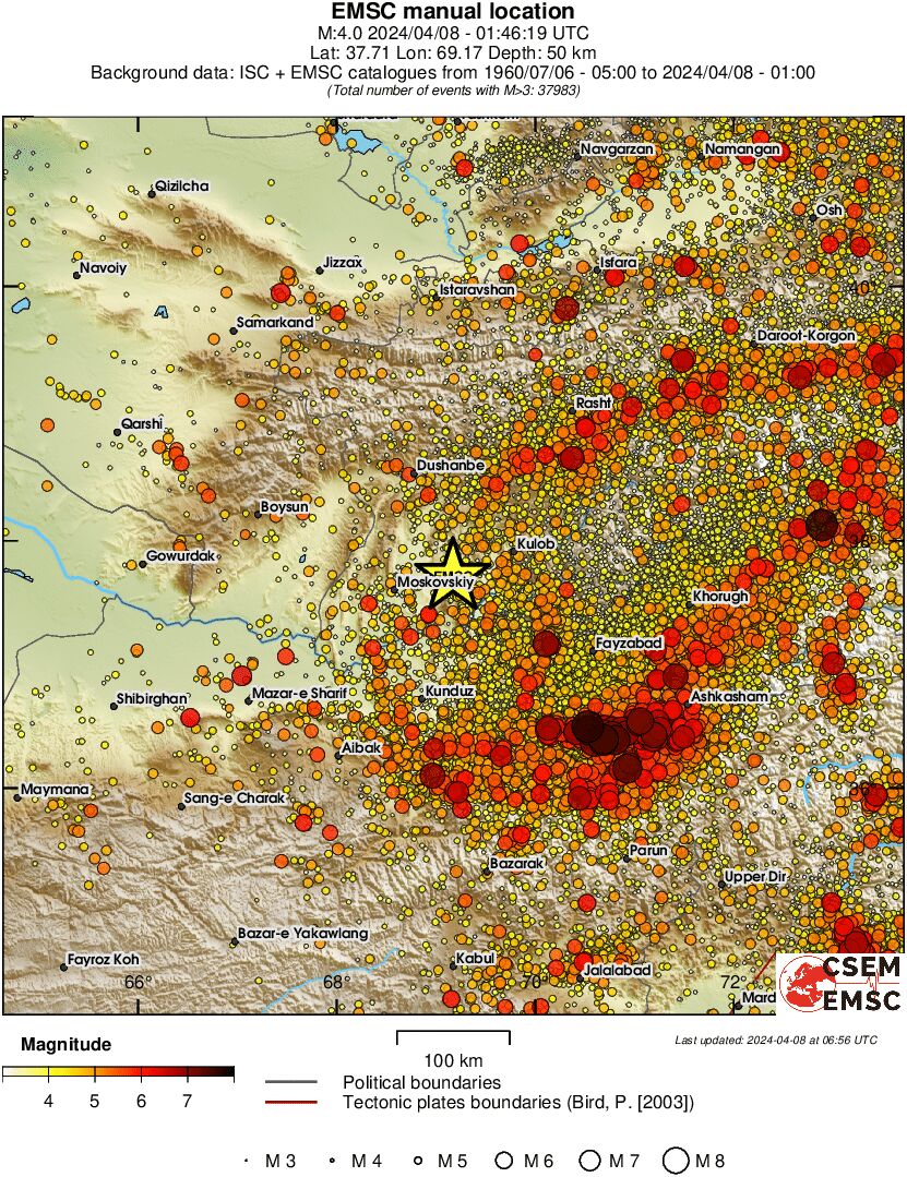 regional magnitude historical seismicity