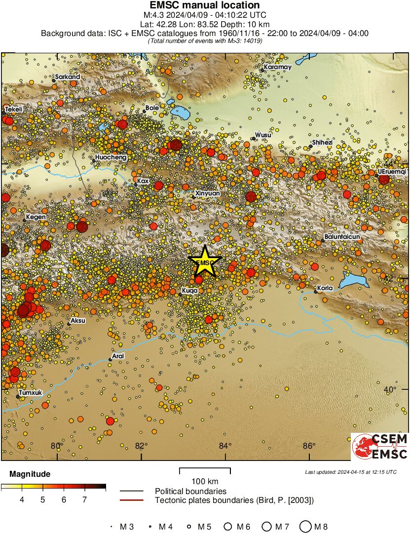 regional magnitude historical seismicity