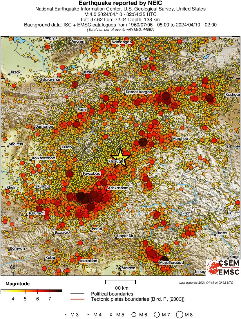 regional magnitude historical seismicity