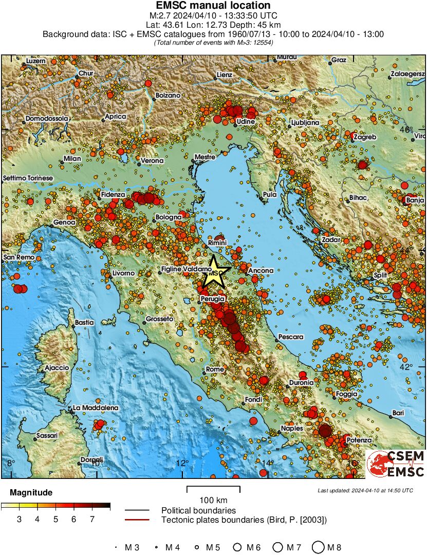 regional magnitude historical seismicity