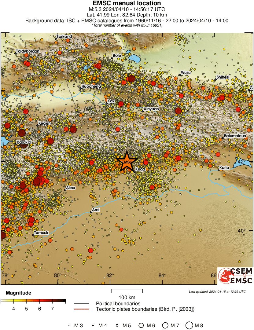 regional magnitude historical seismicity