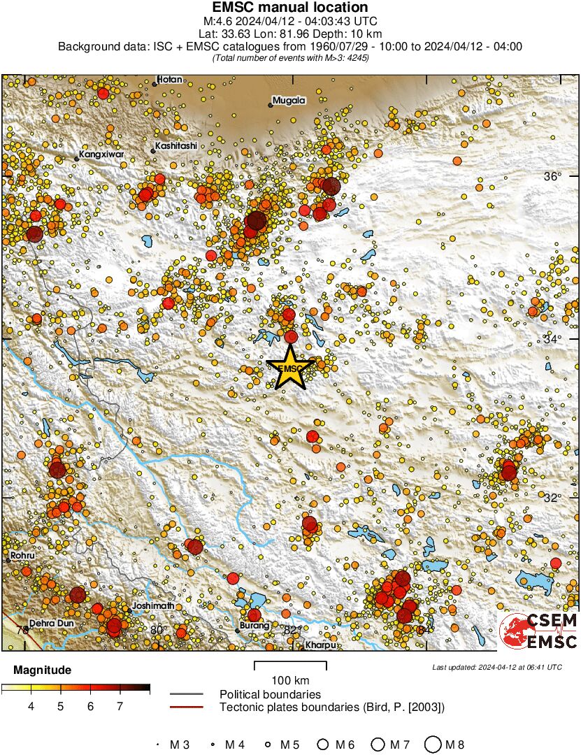 regional magnitude historical seismicity