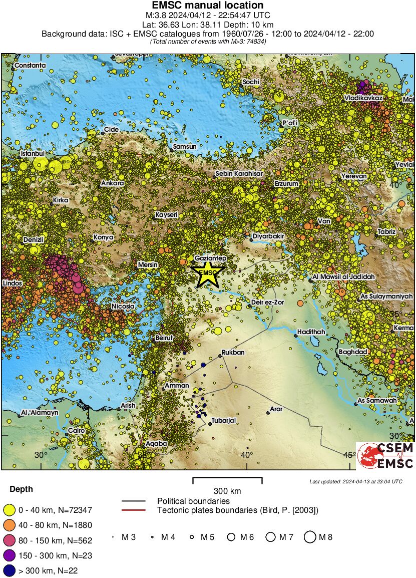 wide historical seismicity