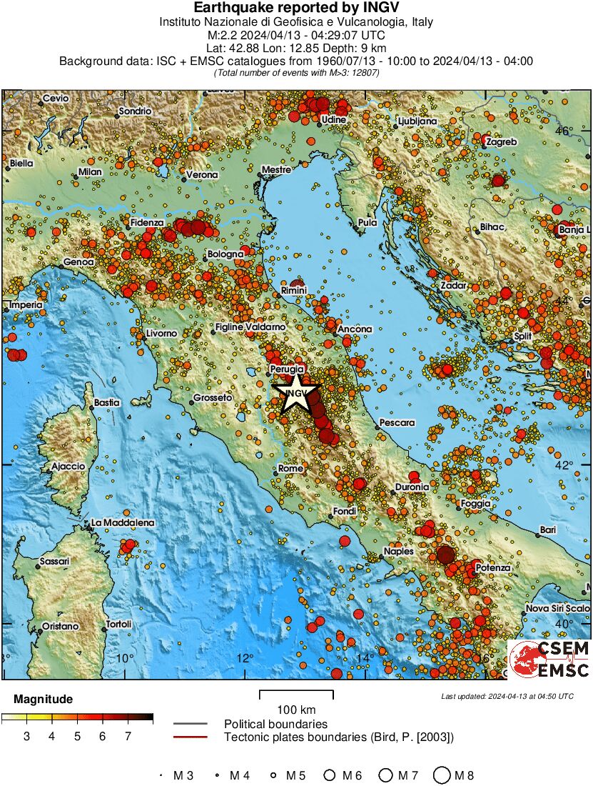 regional magnitude historical seismicity