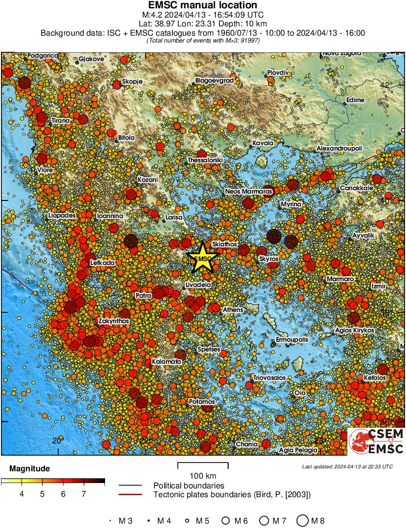 regional magnitude historical seismicity