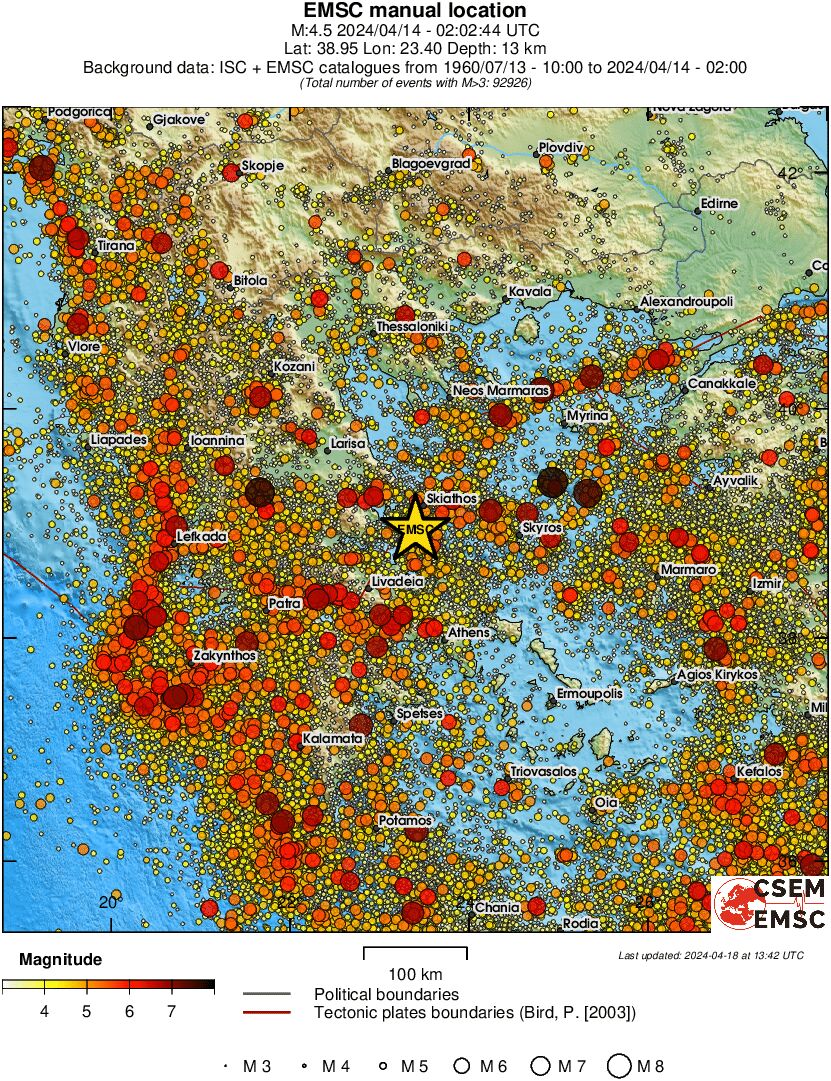 regional magnitude historical seismicity