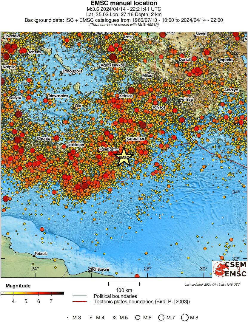 regional magnitude historical seismicity