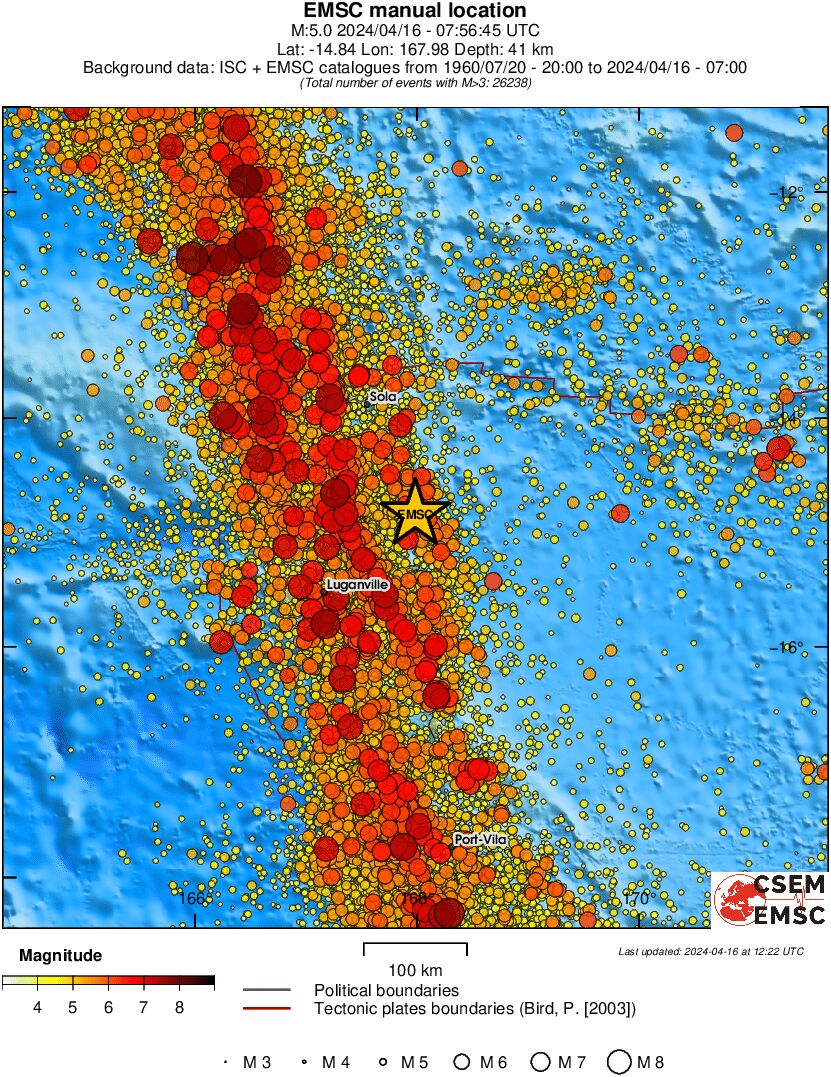 regional magnitude historical seismicity
