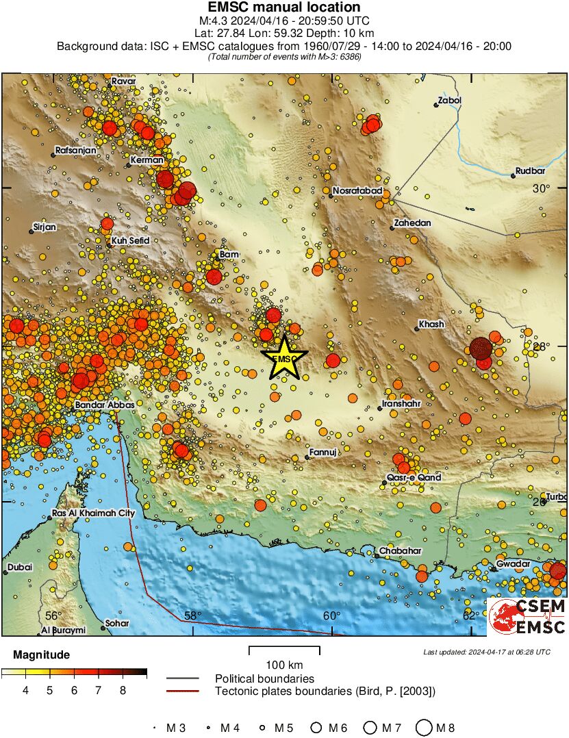 regional magnitude historical seismicity