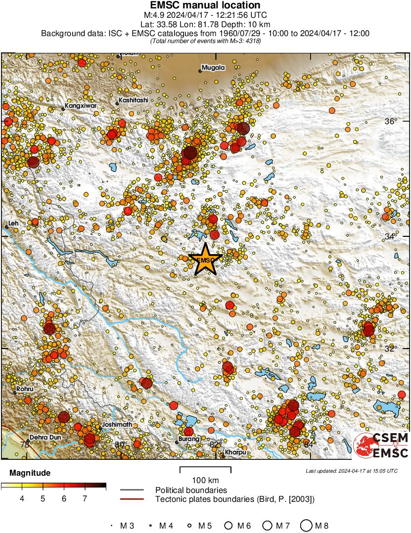 regional magnitude historical seismicity